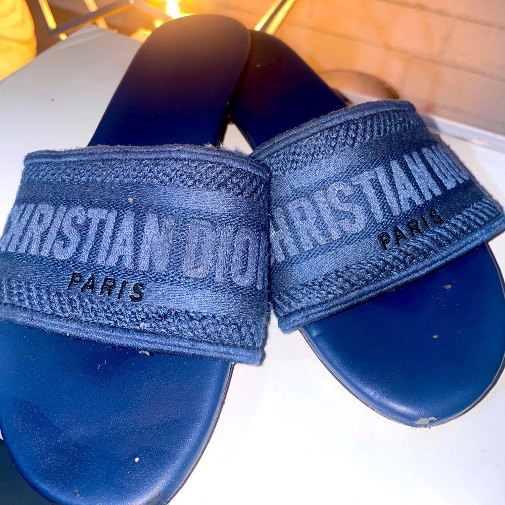 Dior sandal. Womens Sz euro 36 (navy blue) slight wear